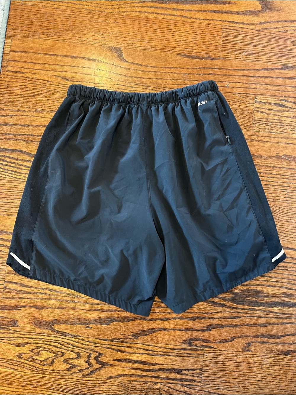 NBD Men's Black Athletic Running Shorts with Reflective Trim